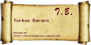 Torkos Baracs névjegykártya